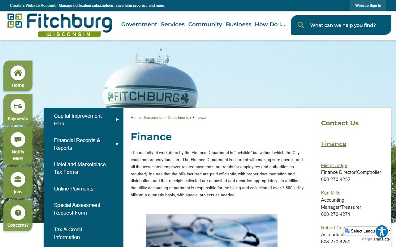 Fitchburg Unclaimed Money finance department