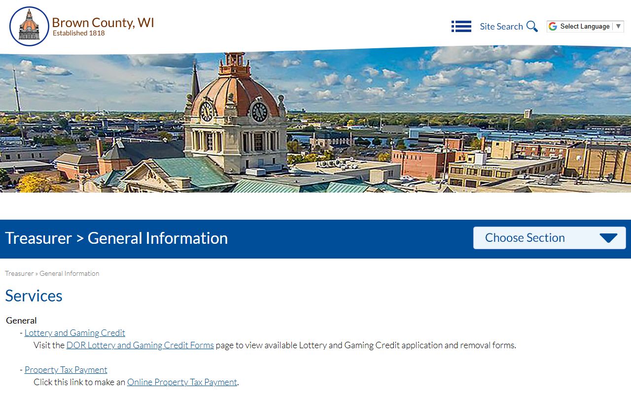 Green Bay Unclaimed Money on the Brown County claim page