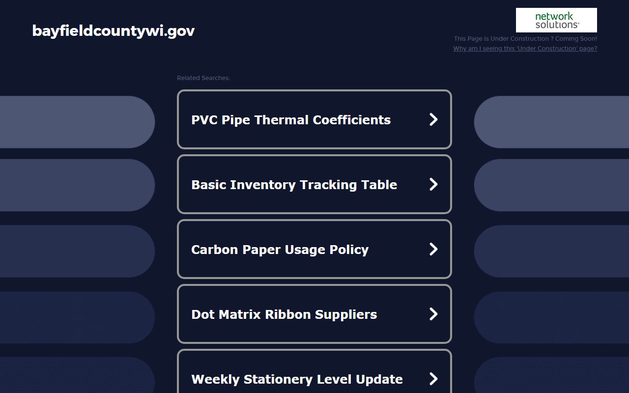 Bayfield County Unclaimed Money county homepage