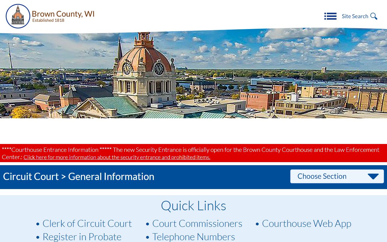 Brown County Unclaimed Money at the Brown County Circuit Court