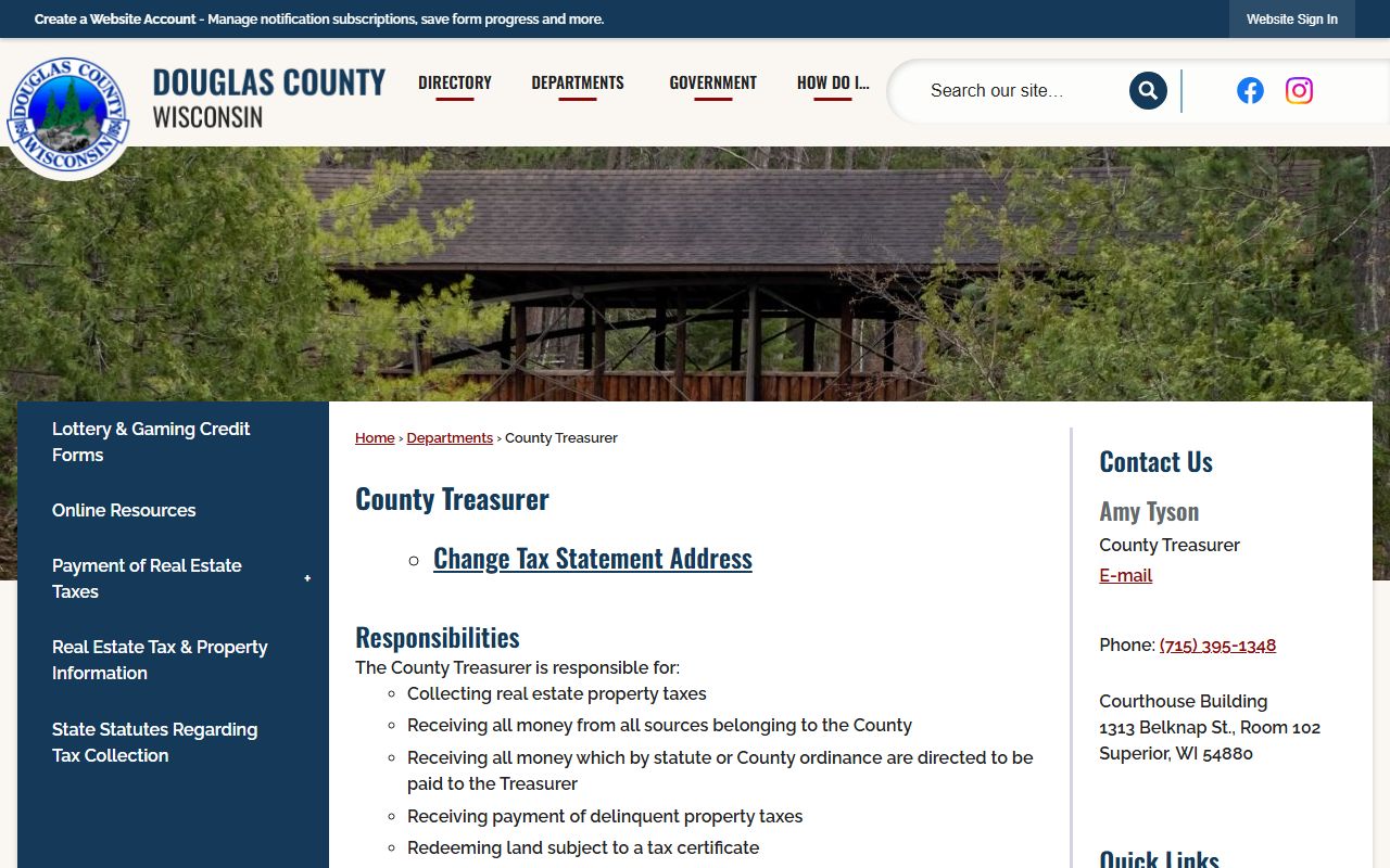 Douglas County Unclaimed Money county treasurer page