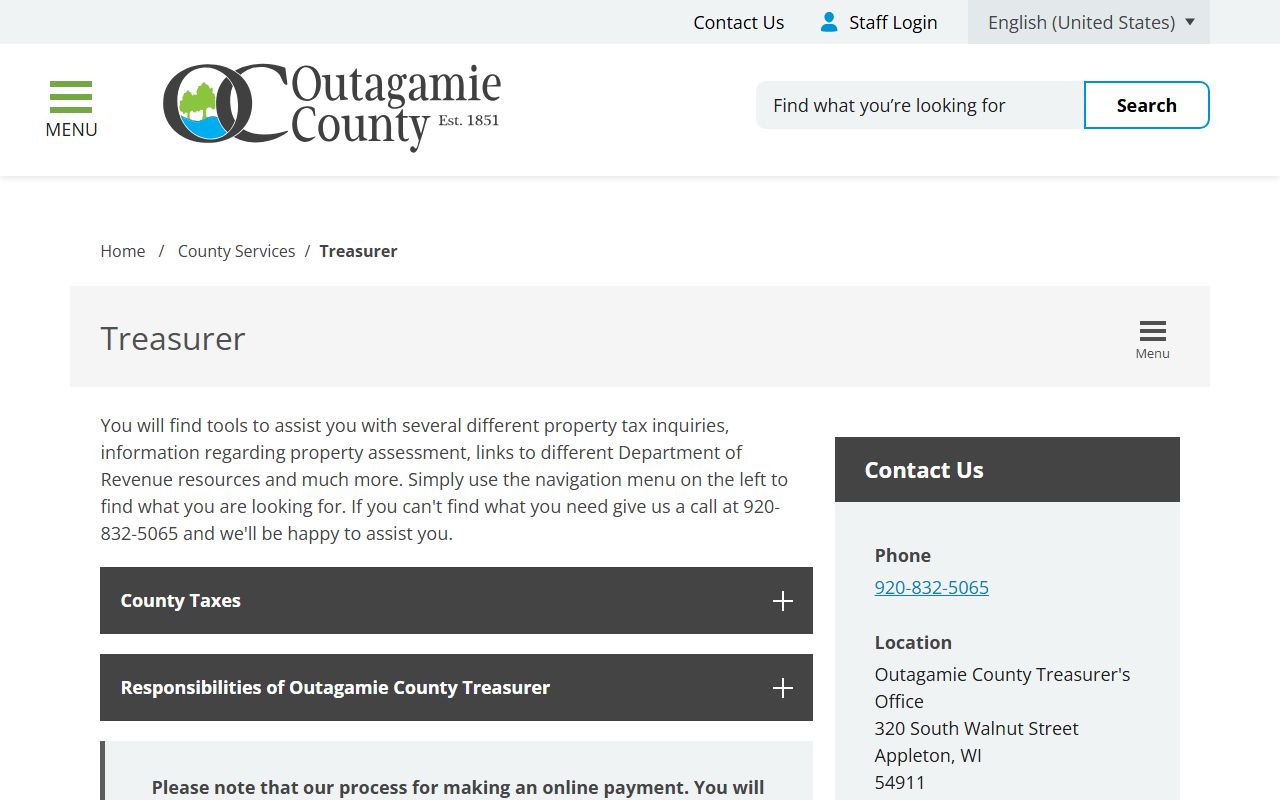 Appleton Unclaimed Money at the Outagamie County Treasurer