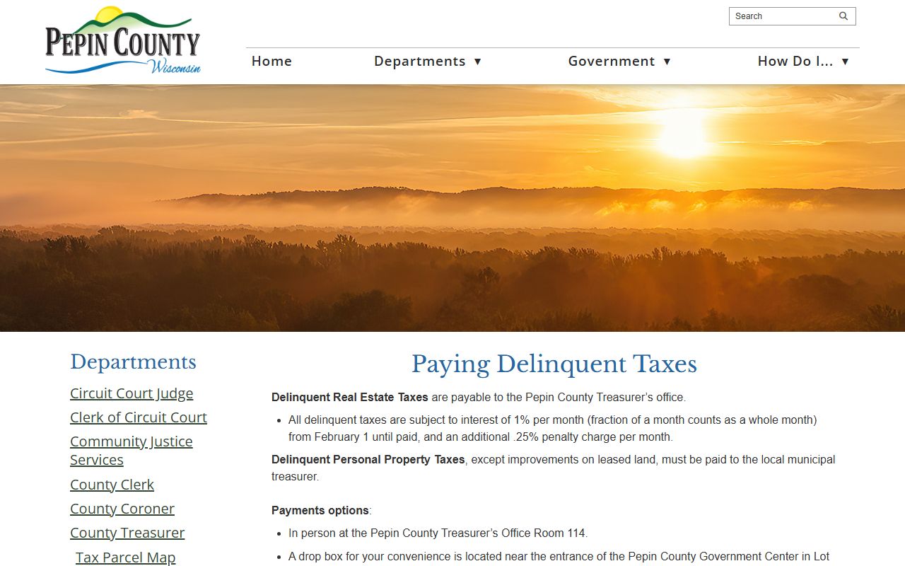 Pepin County Unclaimed Money delinquent tax image