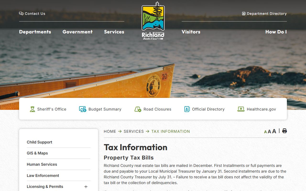 Richland County Unclaimed Money tax information image