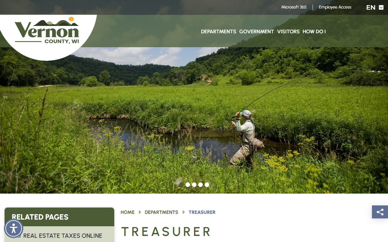 Vernon County Unclaimed Money treasurer page