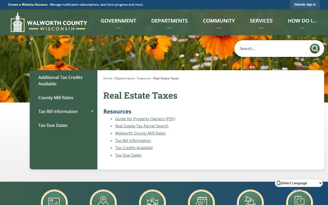 Walworth County Unclaimed Money real estate tax information image