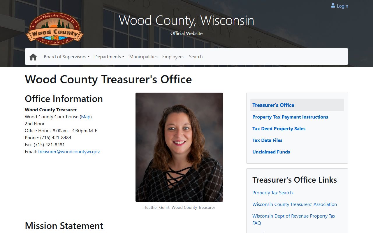 Wood County Unclaimed Money treasurer image